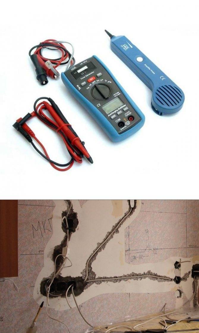 Профессиональные устройства и дедовские способы для поиска скрытой проводки в стене