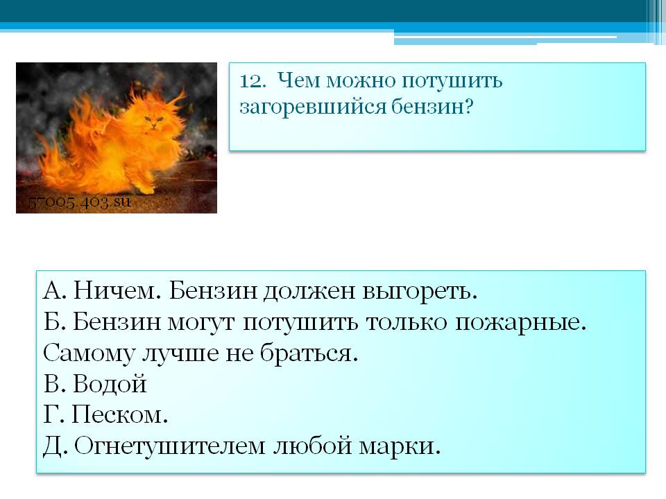 Лучшее средство для тушения бензина, несколько полезных советов
