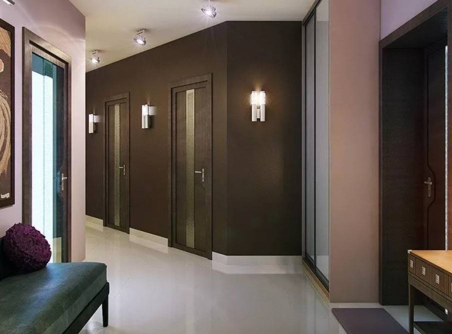 Шоколад квартиры. Прихожая в коричневом цвете. Цвет стен в коридоре. Коричневые стены в коридоре. Прихожая в шоколадных тонах.