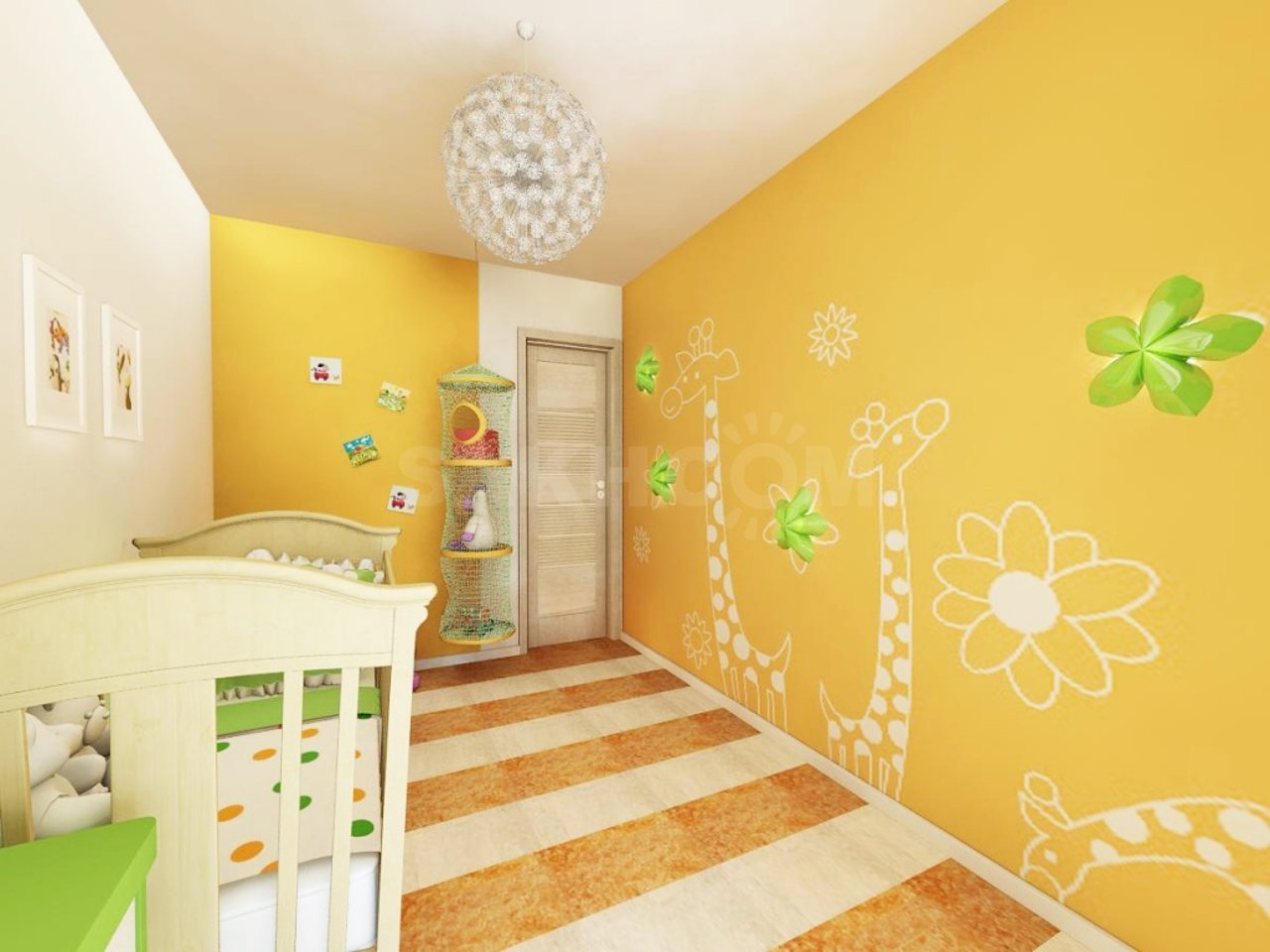 Цвет стен в детской комнате