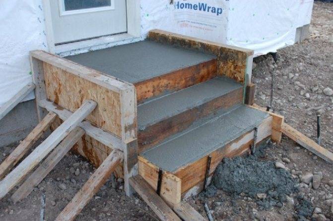 Опалубка для крыльца со ступеньками из бетона своими руками фото