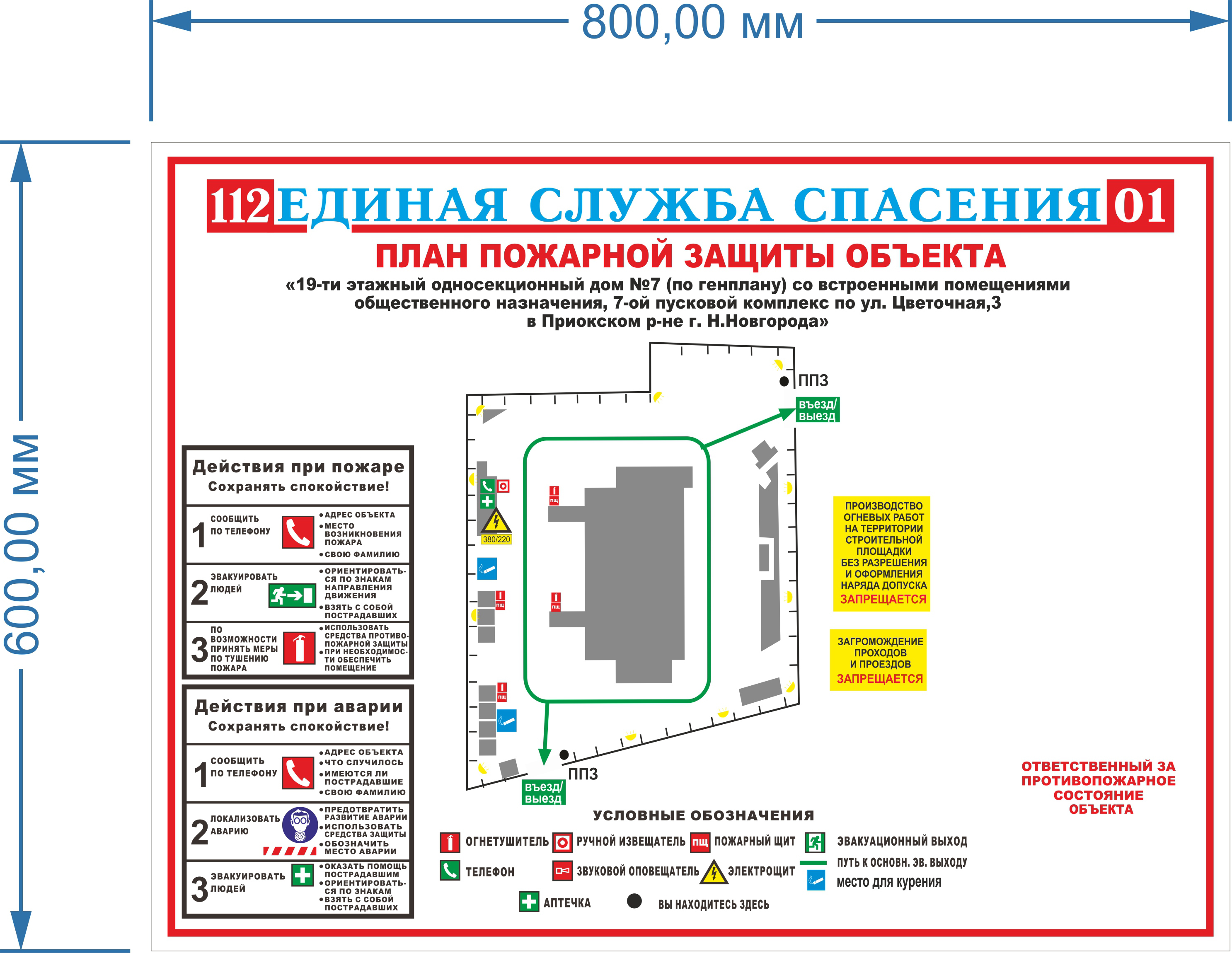 Изготовление схемы движения транспорта по территории