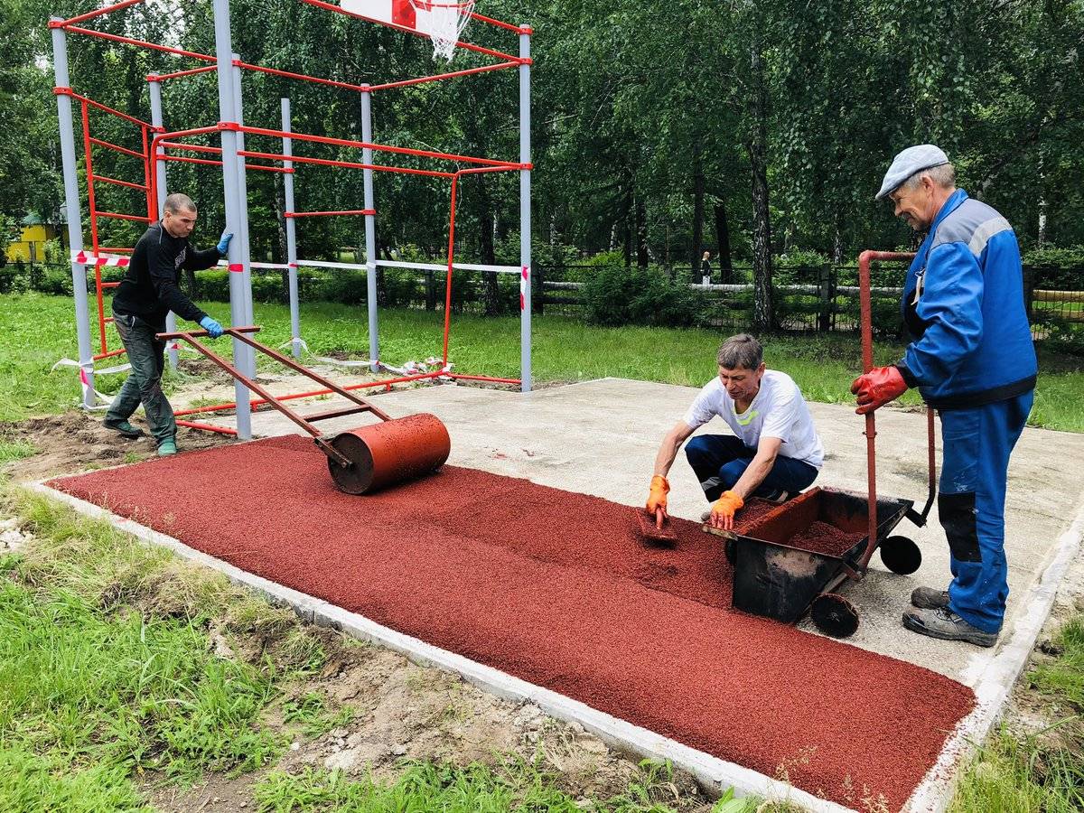 Устройство покрытия из резиновой крошки технологическая карта