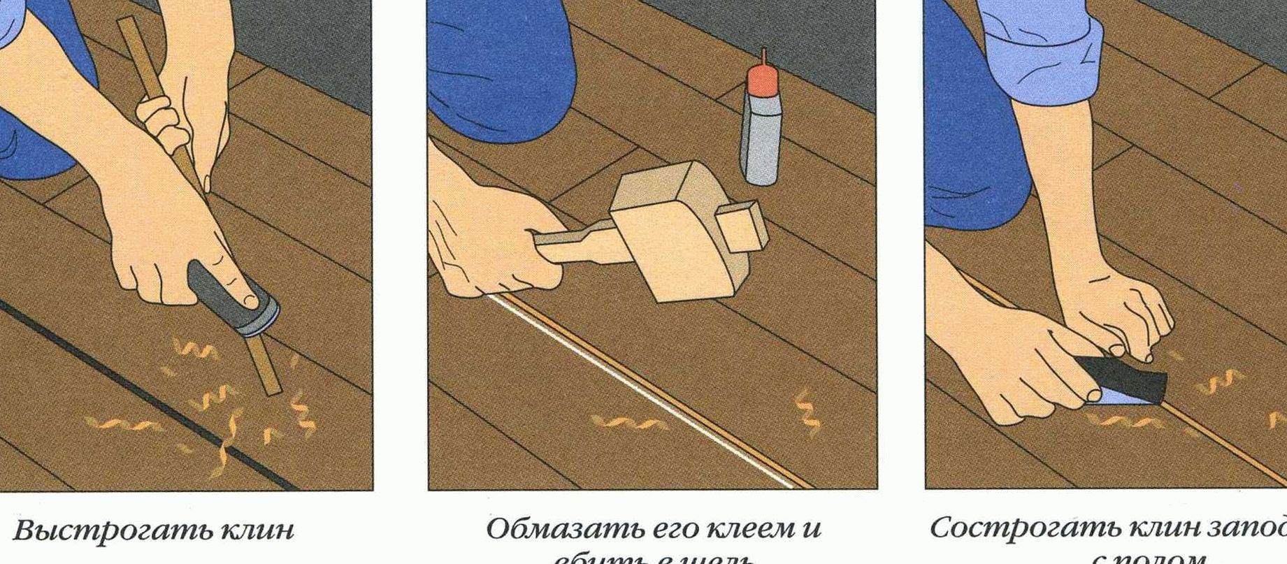 Чем заделать щели в деревянном полу между досками: материалы и методы
