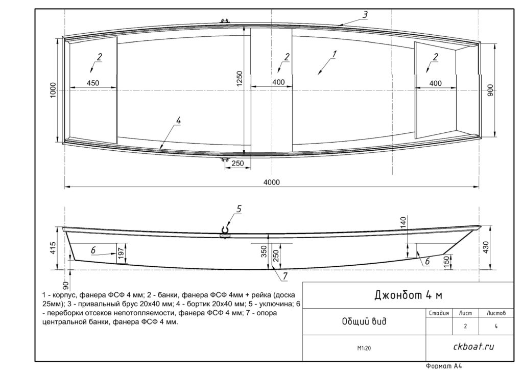 Чертеж лодки плоскодонки из железа