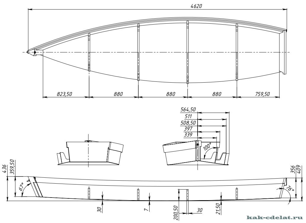 Лодка деревянная чертеж