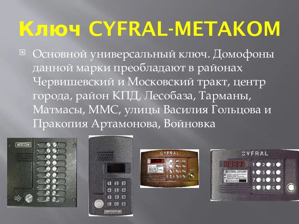 Код от домофона метаком – универсальный пароль для открытия без ключа
