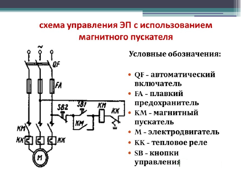 Электрическая схема с принципом работы