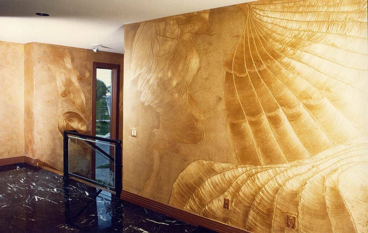 Декоративная штукатурка-песок в современном интерьере (25 фото)