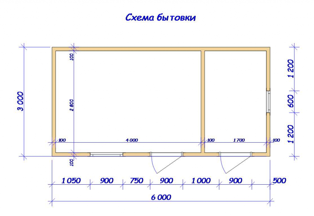 Готовый проект хозблока с чертежами